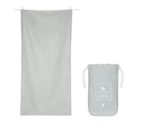 Dock & Bay Toalla de Playa - Secado Rápido, Sin Arena - Compacto, Ligero - Materiales 100% Reciclados - Incluye Funda - Essential - Mountain Grey, Extra Large (200x90cm, 78x35)