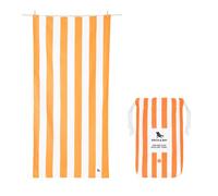 Dock & Bay Toalla de Playa - Secado Rápido, Sin Arena - Compacto, Ligero - Materiales 100% Reciclados - Incluye Funda - Cabana - Ipanema Orange, Large (160x90cm, 63x35)