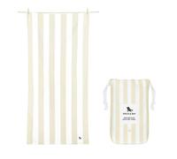 Dock & Bay Toalla de Playa - Secado Rápido, Sin Arena - Compacto, Ligero - Materiales 100% Reciclados - Incluye Funda - Cabana Light - Bora Bora Beige, Extra Large (200x90cm, 78x35)