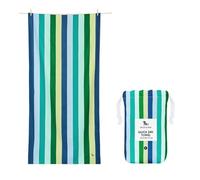 Dock & Bay Toalla para Niños - para Uso en la Playa - Secado Rápido, Sin Arena - Compacta, Ligera - 100% Reciclada - Incluye Bolsa - Verano - Cool Lagoon, Grande (160 x 90 cm, 63 x 35 pulgadas)