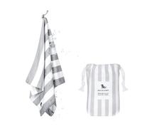 Dock & Bay Toalla Refrescante QuickCool - para Deporte y Entrenamiento - Se enfría a 15°C - Incluye Bolsa - 63 x 29 cm - Goa Grey