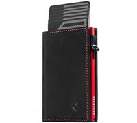 DODENSHA MagSnap AirTag - Tarjeta de rastreador para hombre con Apple Find My (solo iOS) I Slim Wallet con compartimento para monedas I Tarjetero para 10 tarjetas I Negro + Tarjeta de rastreador I