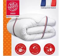 DODO Edredón Champs de Lin 220x240 cm Cálido 450 g/m² 2 personas Blanco Antiácaros Antibacteriano