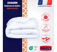 DODO Edredón CHAUDE - Cocooning & Anti-Acariens. Color Blanco