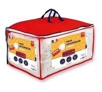 Pack couette 220 x 240 cm + 2 oreillers 60 x 60 cm - Splendeur - Garnissage 100% Polyester FCS 300 g/m2 - Blanc - DODO