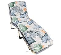 DoeDoefong Cojín acolchado grueso para tumbona de jardín, 170 x 48 x 8 cm, suave cojín de repuesto para tumbona, balcón, banco mecedora (blanco)