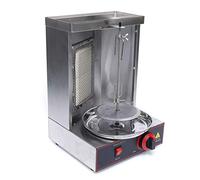 Dönergrill Gas 2000 W, Gyrosgrill de acero inoxidable con calor infrarrojo | Infinitamente regulable 0 - 300 °C, pincho giratorio eléctrico para hasta 10 kg de comida, parrilla vertical compacta para