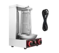 Dönergrill Gas 3000 W, Gyros Grill profesional con pincho giratorio de acero inoxidable para kebab, pollo y shawarma, compacta para hogar y gastronomía pequeña