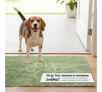 Dog Gone Smart Dirty Dog Felpudo con Estampado de Patas, Ultra Absorbente de Agua, de Microfibra de Secado rápido, pequeño, Mediano, Grande y de Pasillo, Pesado, Antideslizante, Lavable a máquina,