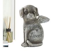Dog Memorial Stone - Home Garden Pet Memorial Statue, Resin Weatherproof Cat emorial Grave Stone Statue, Indoor Tombstone Figurine for Home Cafes Bookstores Bookshelves Display Indoor Garden Balcony