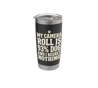 Dog Parent Humor Camera Roll Saying Vaso térmico de acero inoxidable de doble pared