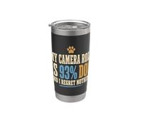 Dog Parent Humor Camera Roll Saying Vaso térmico de acero inoxidable de doble pared