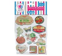 Dohe 18054-Pack de 11 Adornos Adhesivos 3D, diseño Enjoy, Multicolor, (18054)