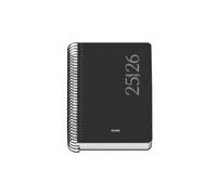 Dohe 52079 Agenda Escolar 2025-2026 Tamaño A6 Tapa Cartón Día Página Modelo Esencial Basic Negro