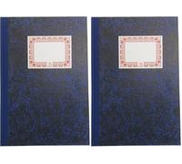 DOHE 9950 - Cuaderno cartoné, rayado horizontal, folio natural (Paquete de 2)