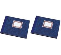 DOHE 9961 - Cuaderno cartoné, rayado horizontal, cuarto apaisado (Paquete de 2)