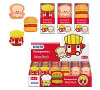 DOHE Afilalápices Fast Food Surtido con Expositor de 24 Unidades (3 modelos)