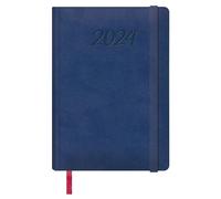 Dohe - Agenda 2024 - Día Página - Tamaño: 15x21 cm (A5) - 336 páginas - Encuadernación cosida - Tapa dura - Color Azul - Modelo Manaos