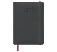 Dohe - Agenda 2024 - Día Página - Tamaño: 15x21 cm (A5) - 336 páginas - Encuadernación cosida - Tapa dura - Color Negro - Modelo Manaos