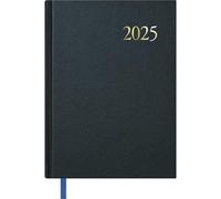 Dohe - Agenda 2025 - Día Página - Tamaño Mediano: 14x20 cm - 336 páginas - Sábado y Domingo en la misma página - Encuadernación cosida - Tapa dura - Color Negro - Modelo Segovia
