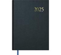 Dohe - Agenda 2025 - Día por Página, Tamaño Grande (17x24 cm), 12 Meses Enero a Diciembre, Tapa Dura, Planificador en Español, Material de Oficina - SEGOVIA Negro