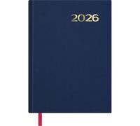 Dohe - Agenda 2026 - Día Página, Tamaño A5 (14x20 cm), Tapa Dura, 12 Meses Enero a Diciembre, Planificador Anual en Español con Marcapáginas - Síntex Azul