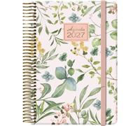 Dohe Agenda 2027 Gloss Sámara | Día Página, Tamaño 12,5x18 cm, Organizador Anual, Español e Inglés, 12 Meses Ene-Dic, Cierre de Espiral y Goma, Pegatinas