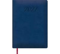 Dohe Agenda 2027 Manaos Azul | Día Página, Tamaño Grande 17x24 cm, Organizador Anual en Español, 12 Meses Ene-Dic, Tapa Dura de Polipiel, Marcapáginas