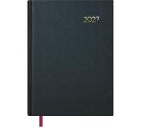 Dohe Agenda 2027 Segovia Negro | Semana Vista, Tamaño Grande 17x24 cm, Organizador Anual en Español, 12 Meses Ene-Dic, Tapa Dura, Marcapáginas de Tela