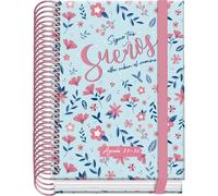 Dohe - Agenda Escolar 2025 2026 - Día Página, Tamaño A6 (12x17 cm), Español e Inglés, Septiembre a Junio, Cierre de Espiral y Goma, Tapa Dura, 4 Páginas de Pegatinas - PRIME Blossom