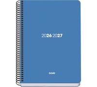 Dohe - Agenda Escolar 2026 2027 - Septiembre a Junio, Semana Vista, A5 (15x21 cm), Tapa Flexible de Plástico Duro, Cierre de Espiral, Español e Inglés - Element Azul