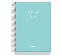 Dohe - Agenda Escolar 2026 2027 - Septiembre a Junio, Semana Vista, A5 (15x21 cm), Tapa Dura Tacto Suave, Cierre de Espiral, Español e Inglés - Serenity Verde