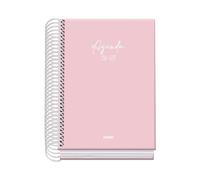 Dohe Agenda Escolar Basic Serenity A6 Espiral Cartón Forrado Rosa 2026-2027