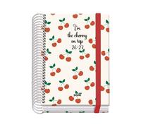 Dohe Agenda Escolar Prime A6 Espiral DP Cartón Forrado Mod. Cerezas 2026-2027
