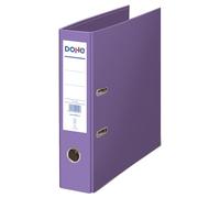 Dohe - Archivador 2 Anillas ECOLÓGICO - Capacidad 520 Hojas, Tamaño Folio 29x35 cm, Lomo 7 cm con Tarjetero, Apertura fácil de Palanca, Material de Oficina - Morado