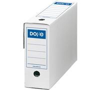 Dohe - Archivador Definitivo para guardar Documentos y Facturas - Caja de Cartón Plegable, Montaje Fácil, 2 Posiciones, Tamaño Folio 25,5x35,5x10 cm - Material de oficina