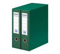 Dohe - Archivadores 2 Anillas (2 uds.) - Tamaño A4 (28,5x32 cm), Lomo Ancho 7 cm, Capacidad 520 Hojas, Caja Protectora, Palanca de Apertura, Tarjetero Intercambiable - Verde