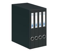 Dohe - Archivadores 2 Anillas (4 uds.) - Tamaño A4 29x32,5, Caja Protectora, Material de oficina - Negro