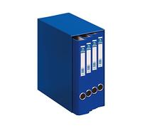 Dohe - Archivadores 2 Anillas (4 uds.) - Tamaño Folio 29x35,5 cm, Caja Protectora, Material de oficina - Azul
