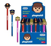 Dohe Bolígrafo Borrable Playmobil Profesiones Azul 1 mm