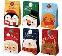 Dohe - Bolsas Regalos Navidad (12 uds.) - 12 Pegatinas para Cierre, Tamaño Pequeño 12x22 cm, 6 Diseños, Bolsas Rellenables para Fiestas, Cumpleaños, Chuches, Galletas, Dulces
