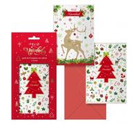 Dohe caramelo pack de 8 tarjetas de felicitacion navideña con sobre -