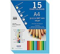 Dohe - Cartulinas A4 Azul Océano para Manualidades e Impresión (15 uds.) - 21x29,7 cm - 180 g/m² - Material de oficina