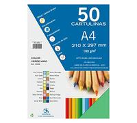 Dohe - Cartulinas A4 Verde Miño para Manualidades e Impresión (50 uds.) - 21x29,7 cm - 180 g/m² - Material de oficina