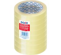 Dohe - Cinta Adhesiva Transparente (8 uds.) - 1,9 cm x 66 m, Precinto para Embalar Cajas, Envíos o Mudanzas, Potente Adhesivo de 45 micras - Material de oficina