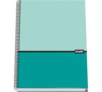 DOHE - Cuaderno A4 Cuadriculado - 100 Hojas Grosor 90 gr/m², Tamaño 22,8x30 cm, Tapa Dura, Cierre Anillas, Cuadrícula 5 mm, Material Escolar - DUO Verde