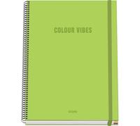 DOHE - Cuaderno A4 Cuadriculado - 100 Hojas Grosor 90 gr/m², Tamaño 22,8x30 cm, Tapa Dura, Cierre Anillas y Goma Elástica, Cuadrícula 5 mm, Material Escolar - COLOUR VIBES Lima