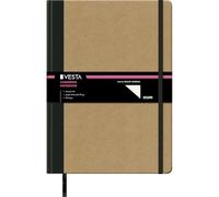 Dohe - Cuaderno A4 - Interior Rayado, 21x29,7 cm, Tapa Dura Cartón Kraft, 96 Hojas, Cierre con Goma Elástica, Macapáginas, Libreta Grande Profesional para Notas y Dibujo - Vesta Nature