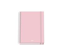 Dohe Cuaderno A5 cuadriculado Serenity 100 hojas 90 g/m² 16,2x21 cm tapa dura cierre goma Rosa