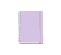 Dohe – Cuaderno A5 Serenity – Cuadriculado 5 mm, 100 hojas, 90 gr/m², tapa dura morado